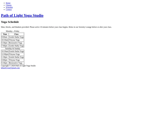 images/schedule screenshot