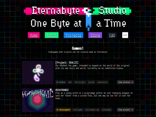 projects screenshot