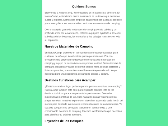 Pagina web 1/Quienes somos screenshot