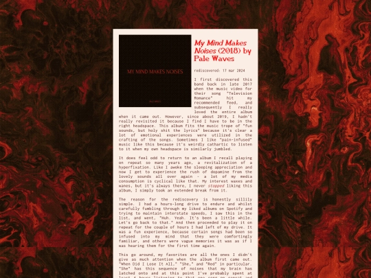 medialogs/music/pale_waves_my_mind_makes_noises screenshot