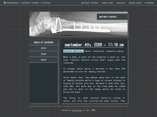 history screenshot