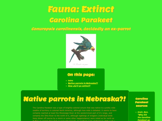 fauna/extinct/carolinaparakeet screenshot