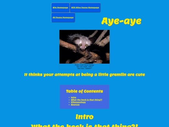 fauna/stillalive/ayeaye screenshot
