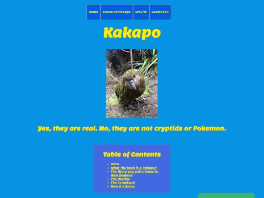 fauna/stillalive/kakapo screenshot