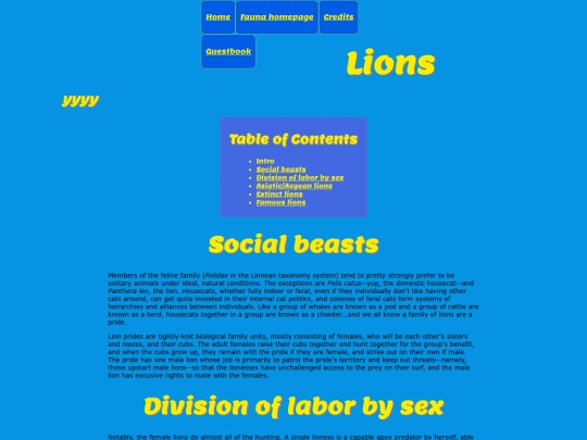 fauna/stillalive/lions screenshot