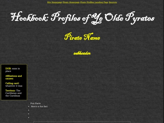 pirates/piratesprofiles/pirateprofilestemplate screenshot