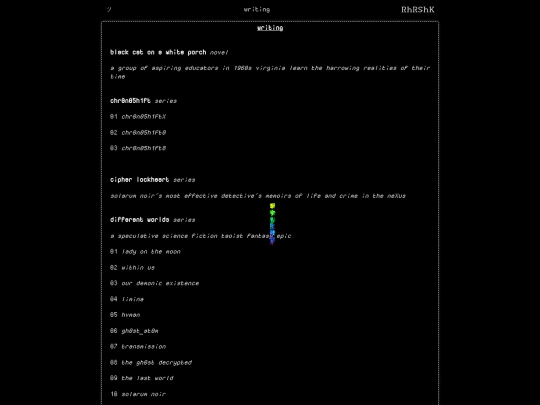 writing screenshot