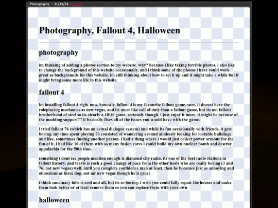blog/photography screenshot