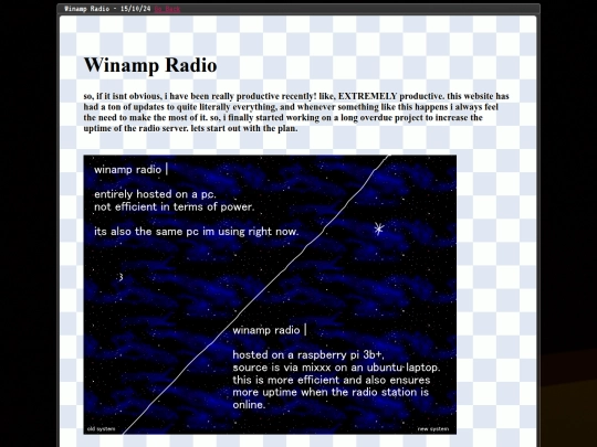 blog/radiostation screenshot