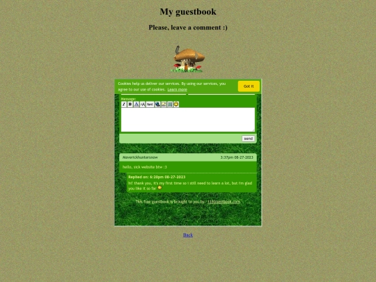 guestbook screenshot
