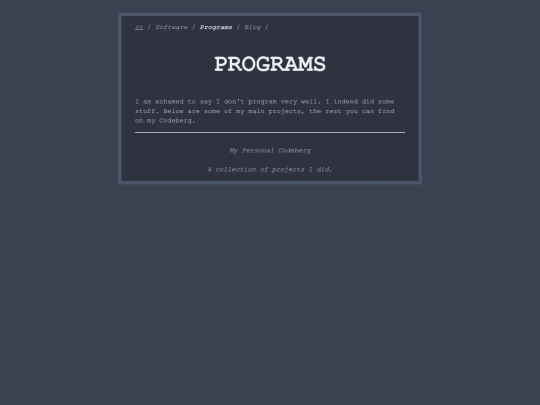 programs screenshot