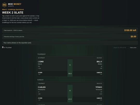 moe-money-week2-picks-ou screenshot