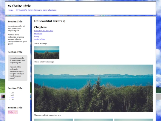 OBE/Table of Contents screenshot