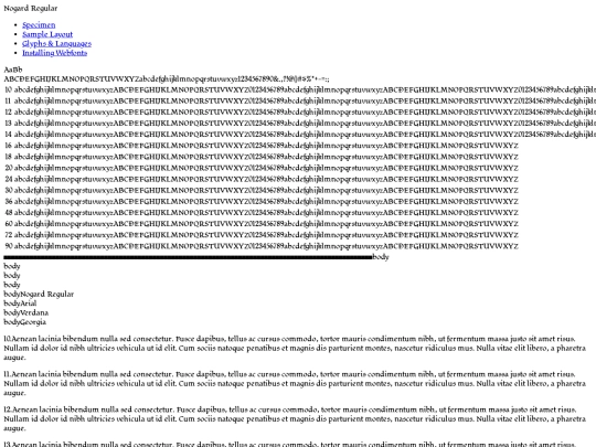 webfontkit-20231101-074715/nogard-demo screenshot
