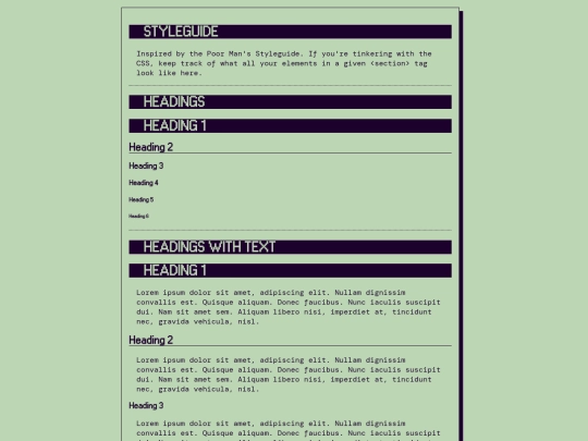 styleguide screenshot