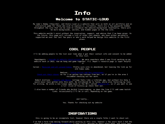 info screenshot