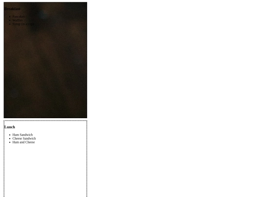 Schoolwork/DivsMenu/divsmenu screenshot