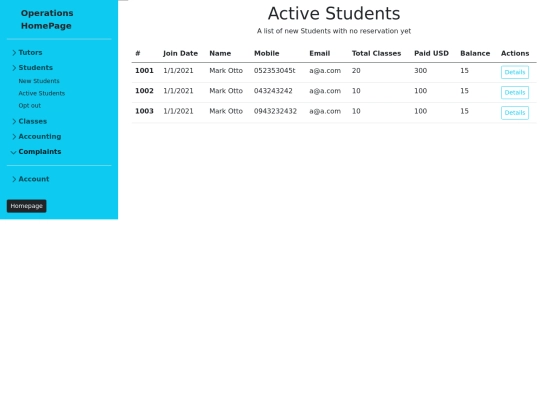 opsback/students/activestudents screenshot