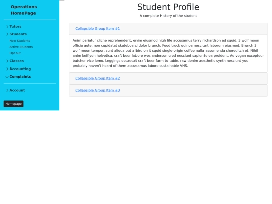 opsback/students/studentprofile screenshot