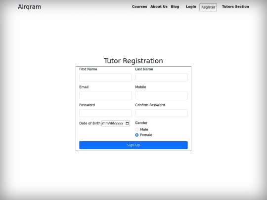 registertutor screenshot