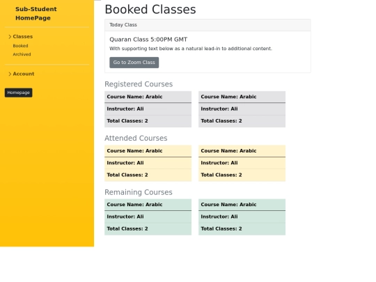 substudentback/classes/booked screenshot