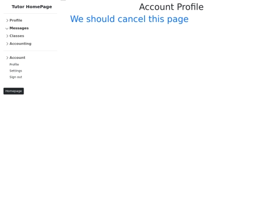 tutorback/account/profile screenshot
