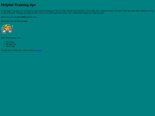 trainingtips screenshot