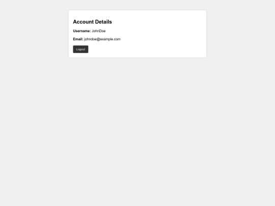 account screenshot