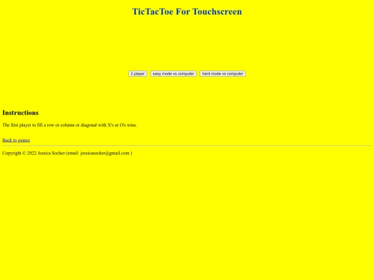 games/tictactoegame-touchscreen screenshot