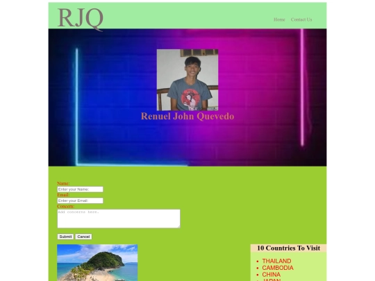 contact us screenshot
