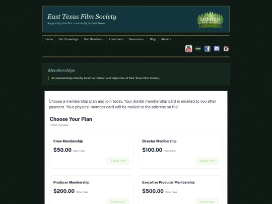 memberships screenshot