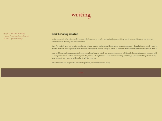 writing screenshot