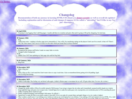 changelog screenshot