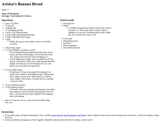 foodblog/BananaBread screenshot