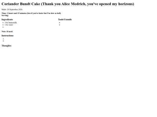 foodblog/CorianderBundtCake screenshot