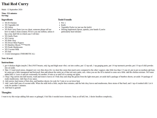 foodblog/ThaiRedCurry screenshot
