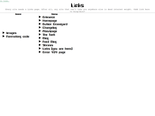 links screenshot