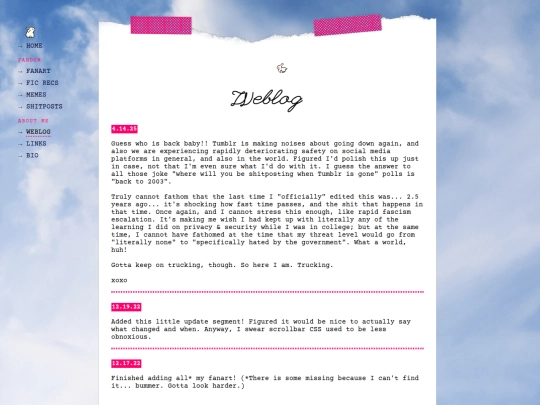 blog screenshot