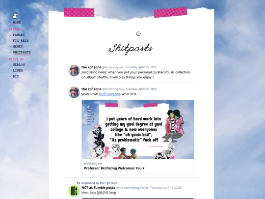 posts screenshot