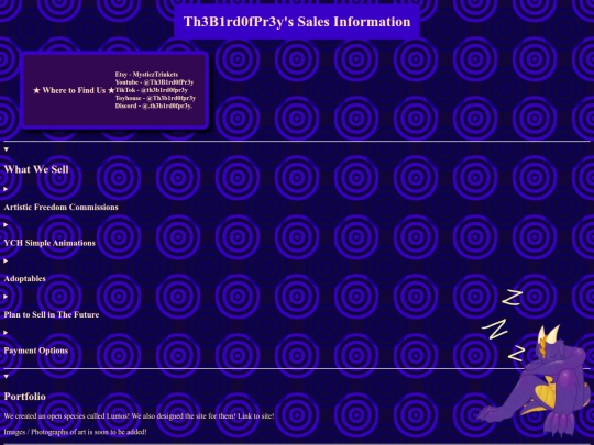 info screenshot