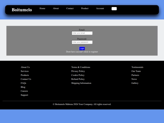 index login screenshot