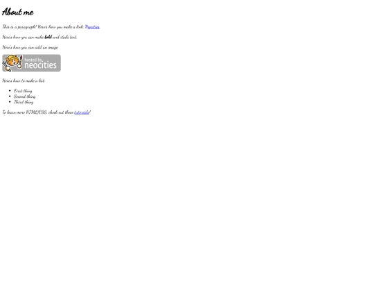 aboutme screenshot