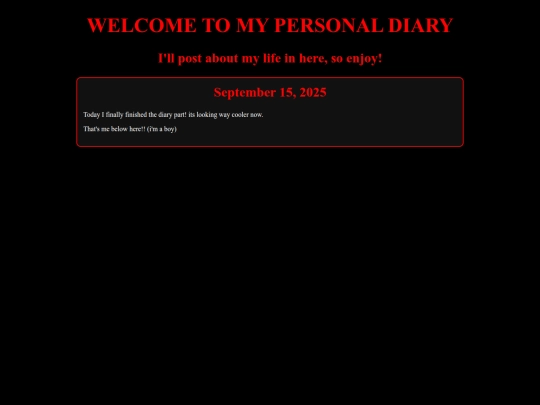 diary screenshot