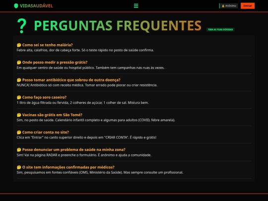 faq screenshot