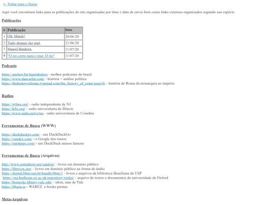 links screenshot