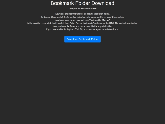 Bookmarklets screenshot