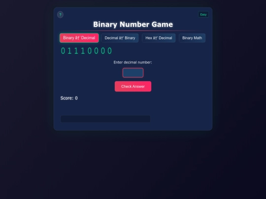 binary screenshot