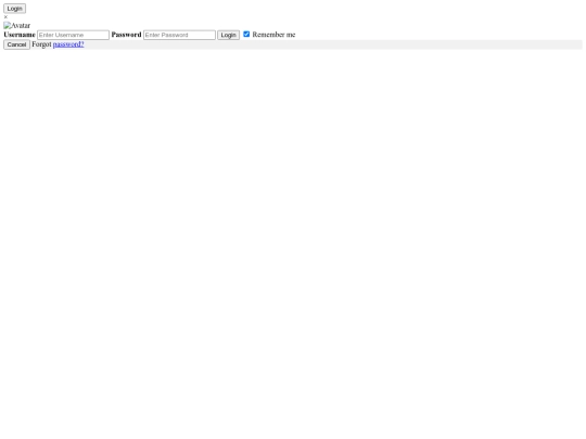 login screenshot