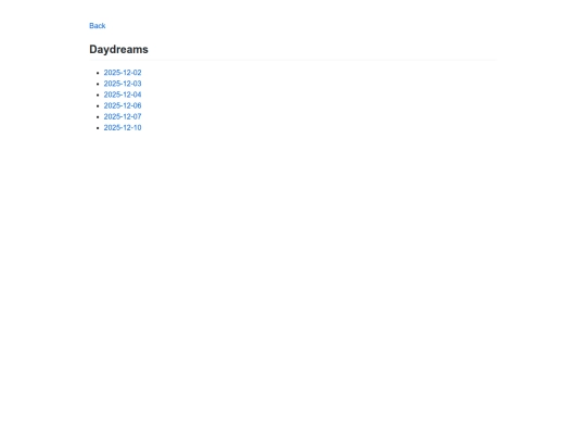 daydreams screenshot