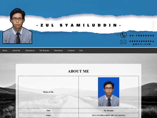 aboutme screenshot